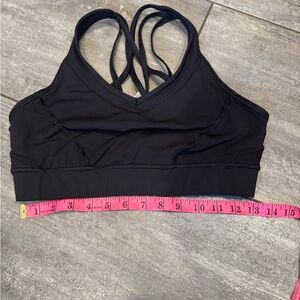 Black Strappy Lulu sports Bra